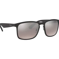 Lunettes Polarisées|Lunettes Femme<Ray Ban Lunettes de soleil RB4264 Matte Black Chromance Silver Polar