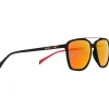 Lunettes Femme|Lunettes Polarisées<Red Bull Spect Lunettes de soleil Redps Square Soft Touch Black Brown Red Mirror Polarized