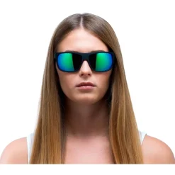 Lunettes Polarisées|Lunettes Femme<Red Bull Spect Lunettes de soleil Loom Matte Black Smoke Green Mirror Polarized