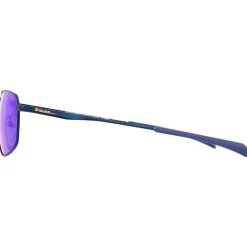 Sale Lunettes de soleil Redms Rectangular Metal Matt Blue Smoke Blue Mirror Polarized Femme Lunettes Femme|Lunettes Polarisées
