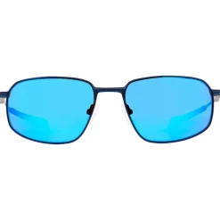 Sale Lunettes de soleil Redms Rectangular Metal Matt Blue Smoke Blue Mirror Polarized Femme Lunettes Femme|Lunettes Polarisées
