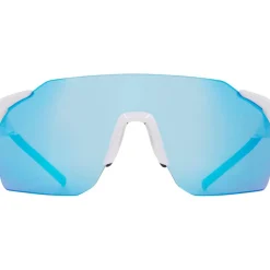 Sale Lunettes de soleil Gabe Shiny White Blue Smoke Blue Mirror Femme Lunettes Trail|Lunettes Trail-Running