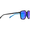 Hot Lunettes de soleil Redps Square Matt Black Smoke Blue Mirror Polarized Femme Lunettes Femme|Lunettes Polarisées