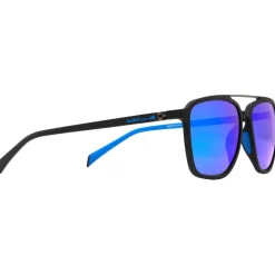 Hot Lunettes de soleil Redps Square Matt Black Smoke Blue Mirror Polarized Femme Lunettes Femme|Lunettes Polarisées