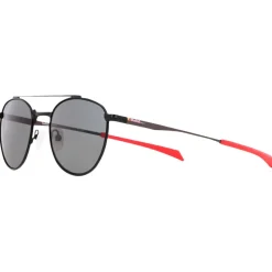 Discount Lunettes de soleil Redms Panto Matt Black Red Smoke Polarized Femme Lunettes Femme|Lunettes Polarisées