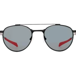 Discount Lunettes de soleil Redms Panto Matt Black Red Smoke Polarized Femme Lunettes Femme|Lunettes Polarisées