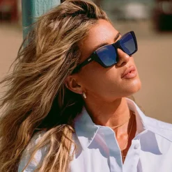 Lunettes Femme|Lunettes Polarisées<Revo Lunettes de soleil Chelsea Green Horn Serilium+ Terra Polarized