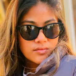 Outlet Lunettes de soleil Daphne Black Serilium+ Graphite Polarized Femme Lunettes Femme|Lunettes Polarisées