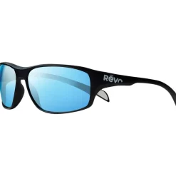 Lunettes Femme|Lunettes Polarisées<Revo Lunettes de soleil Vertex Matte Black Serilium Blue Water Polarized