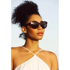 Online Lunettes de soleil Endee Shiny Milky Red Saturn Polarized Smoke Femme Lunettes Photochromiques|Lunettes Femme