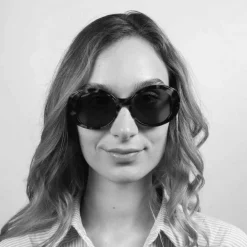 Best Lunettes de soleil Bacall Shiny Black Transparent Layer Polarized 555nm Femme Lunettes Photochromiques|Lunettes Femme