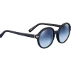 Hot Lunettes de soleil Joan Matte Black Mineral Polarized Blue Gradient Femme Lunettes Photochromiques|Lunettes Femme