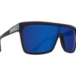 Hot Lunettes de soleil Flynn Soft Matte Black Happy Bronze Dark Blue Mirror Femme Lunettes Femme