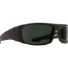 Clearance Lunettes de soleil Logan Soft Matte Black HD Plus Gray Green Femme Lunettes Femme