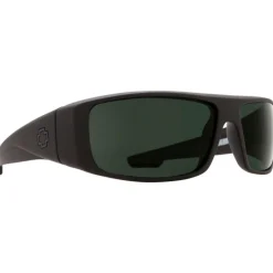 Clearance Lunettes de soleil Logan Soft Matte Black HD Plus Gray Green Femme Lunettes Femme