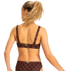 Maillot de bain Pro Wave - Haut de Bikini Brassière Chocolate Plum Polka Boardshort - Maillot De Bain