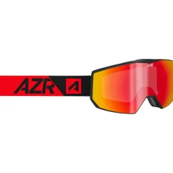 Masques Porteur De Lunettes|Masques Femme<AZR Masque de Ski Evolution Otg Noire Mate Full Rouge Multicouche