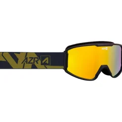 Masques Femme|Masques Homme<AZR Masque de Ski Track Otg Noire Mate Full Jaune Multicouche