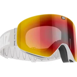 Masques Femme|Masques Homme<Bliz Masque de Ski Flow Matte Light Grey Brown Red Multi + Pink