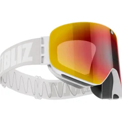Masques Femme|Masques Homme<Bliz Masque de Ski Flow Matte Light Grey Brown Red Multi + Pink