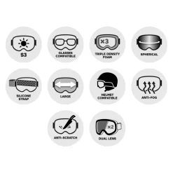 Masques Femme|Masques Homme<Cairn Masque de Ski Air Vision Otg Mat Black Blue Spx 3000ium