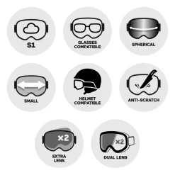 Masques Femme|Masques Porteur De Lunettes<Cairn Masque de Ski Genius Otg Mat White Spx1000