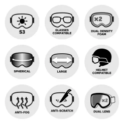 Masques Porteur De Lunettes|Masques Homme<Cairn Masque de Ski Spot Otg Mat White