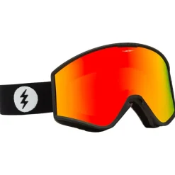 Outlet Masque de Ski Kleveland Matte Black Red Chrome Homme Masques Porteur De Lunettes|Masques Homme