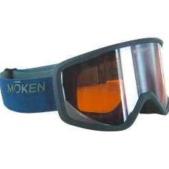 Masques Porteur De Lunettes|Masques Femme<Moken Vision Masque de Ski Two Blue Silver Orange Flash Silver