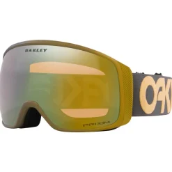 Masques Homme|Masques Porteur De Lunettes<Oakley Masque de Ski Flight Tracker L B1B Forged Iron Curry Prizm Sage Gold Iridium