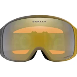 Masques Homme|Masques Porteur De Lunettes<Oakley Masque de Ski Flight Tracker L B1B Forged Iron Curry Prizm Sage Gold Iridium