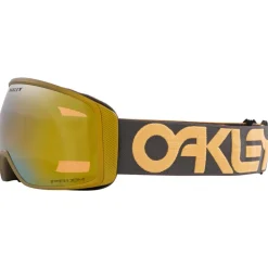Masques Homme|Masques Porteur De Lunettes<Oakley Masque de Ski Flight Tracker L B1B Forged Iron Curry Prizm Sage Gold Iridium