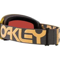 Masques Homme|Masques Porteur De Lunettes<Oakley Masque de Ski Flight Tracker L B1B Forged Iron Curry Prizm Sage Gold Iridium