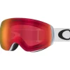 Masques Homme|Masques Porteur De Lunettes<Oakley Masque de Ski Flight Deck M Matte White Prizm Torch Iridium
