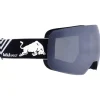 Masques Homme|Masques Porteur De Lunettes<Red Bull Spect Masque de Ski Chute Matt Black White Smoke Silver Mirror + Cloudy Snow