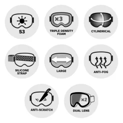 Masques Femme|Masques Homme<Red Bull Spect Masque de Ski Rush Matt Black Orange Gold Mirror