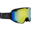 New Masque de Ski Park Black Yellow Snow Grey With Yellow Mirror Femme Masques Femme|Masques Homme