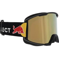 Hot Masque de Ski Solo Matt Black Brown Gold Mirror Snow Homme Masques Homme|Masques Homme