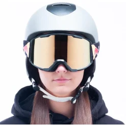 Hot Masque de Ski Solo Matt Black Brown Gold Mirror Snow Homme Masques Homme|Masques Homme