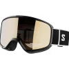 Best Masque de Ski Aksium 2.0 Black Flash Gold Femme Masques Porteur De Lunettes|Masques Femme