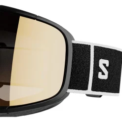 Best Masque de Ski Aksium 2.0 Black Flash Gold Femme Masques Porteur De Lunettes|Masques Femme