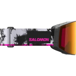 Masques Porteur De Lunettes|Masques Homme<Salomon Masque de Ski Sentry Prime Black Echo Sigma Poppy Red + Sigma Light Blue