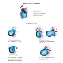 Masques Femme|Masques Homme<Salomon Masque de Ski Sentry Pro S Black Sigma Sky Blue + Sigma Light Blue