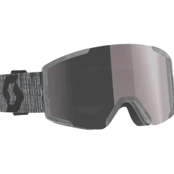 Masque de Ski Shield Recycled Raw Grey Enhancer Silver Chrome Femme Masques Femme|Masques Homme