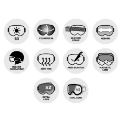 Masque de Ski Marauder Se Lavender Happy Bronze Black Mirror + Happy Low Light Persimmon Silver Mirror Femme Masques Femme