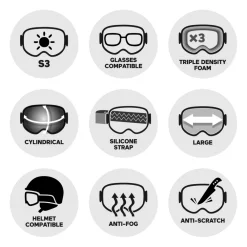Masques Femme|Masques Homme<Tripoint Masque de Ski Shiceng Dashan Matt Black Brown Gold Multi