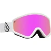 Masque de Ski Attunga Matte White Pink Chrome Femme Masques Femme|Masques Homme