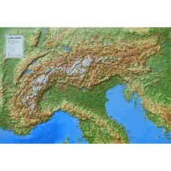 Carte 3D<3DMAP Massif De L'arc Alpin + Cadre