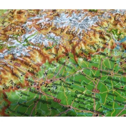 Carte 3D<3DMAP Massif De L'arc Alpin + Cadre