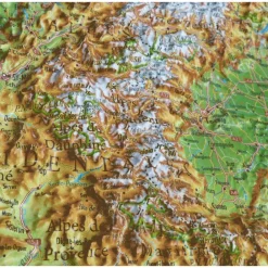 Carte 3D<3DMAP Massif De L'arc Alpin + Cadre